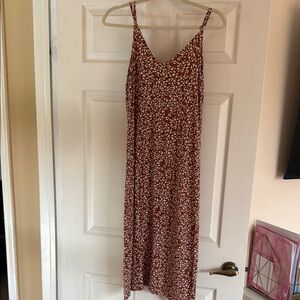 Roxy Pink Sundress Sleeveless Midi